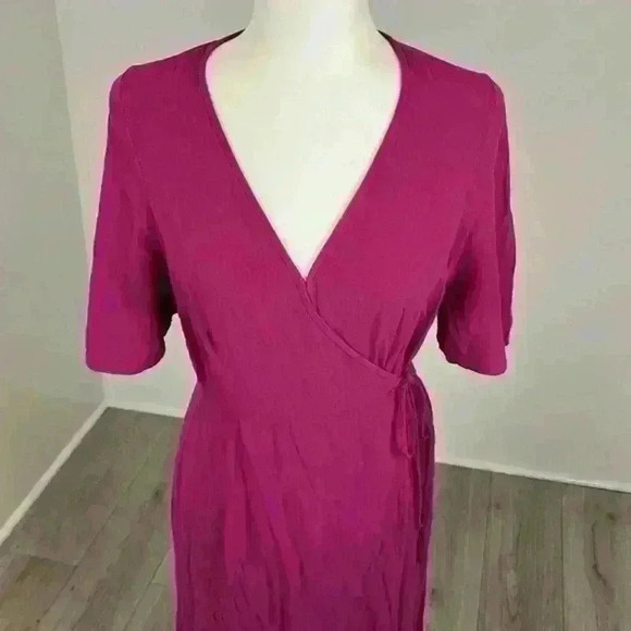 Old Navy Pink Long Open Front Short Sleeve Cardigan Size L - Picture 2 of 9